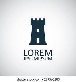 campanile icon on white background 