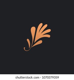 Campanula logo. Wedding floral icon. Luxury retro emblem. Cosmetics, Spa, Beauty salon, Decoration, Boutique vector logo. Royal Jewelry, Yoga, Premium Logo. Resort and Restaurant design illustration