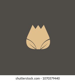 Campanula logo. Wedding floral icon. Luxury retro emblem. Cosmetics, Spa, Beauty salon, Decoration, Boutique vector logo. Royal Jewelry, Yoga, Premium Logo. Resort and Restaurant design illustration