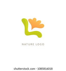Campanula logo. Wedding floral icon. Luxury retro emblem. Cosmetics, Spa, Beauty salon, Decoration, Boutique vector logo. Royal Jewelry, Yoga, Premium Logo. Resort and Restaurant design illustration