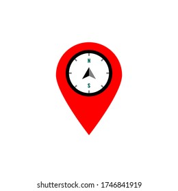 campass map pointer vector design template illustration