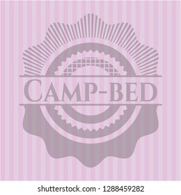 Camp-bed retro pink emblem