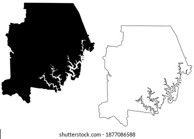Campbell County, State of Tennessee (U.S. county, United States of America, USA, U.S., US) map vector illustration, scribble sketch Campbell map