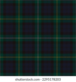 Campbell of Louden modern tartan plaid. Scottish pattern fabric swatch close-up. 