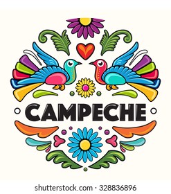 Campeche Amate Heart Print - Illustration