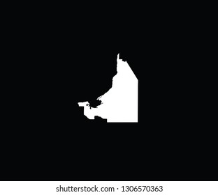 Campeche outline map Mexico state 