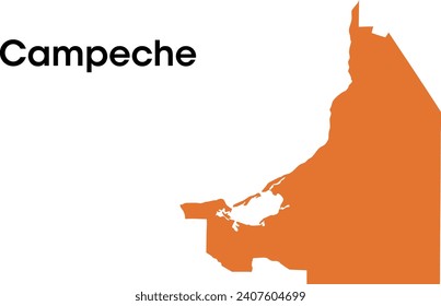 Mapa del estado de Campeche en méxico 