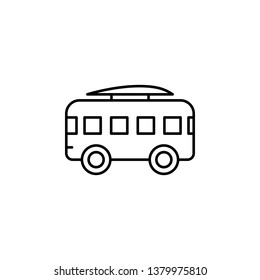 camper bus icon. Simple thin line, outline vector of summer icons for UI and UX, website or mobile application