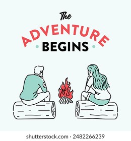 Camper Camping with His Best Friend Beside the Campfire in the Nature. Support files to be used for screen printing, digital printing, art prints, etc.

Thank you for purchasing! 😀