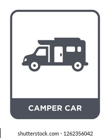 camper car icon vector on white background, camper car trendy filled icons from Transportation collection, camper car simple element illustration