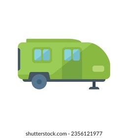 Icono de caravana de caravana vector plano. Auto auto. Autobús aislado