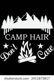 
Camper Hair Don't Care eps cut file for cutting machine