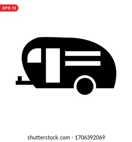 camper icon or logo isolated sign symbol vector illustration - high quality black style vector icons
