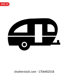 camper icon or logo isolated sign symbol vector illustration - high quality black style vector icons
