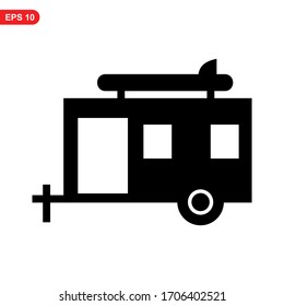camper icon or logo isolated sign symbol vector illustration - high quality black style vector icons
