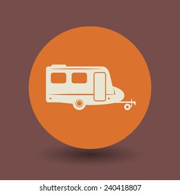 Camper icon or sign, vector illustration