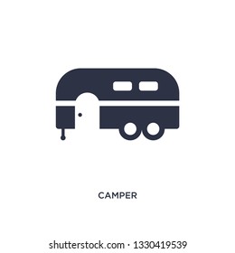 camper icon. Simple element illustration from camping concept. camper editable symbol design on white background. Can be use for web and mobile.