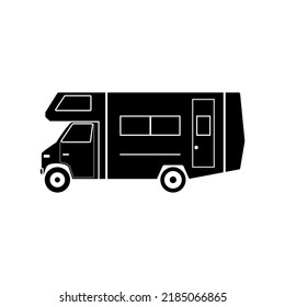 Camper icon vector. Tourist illustration sign. Travel symbol. trip logo.