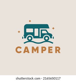 Camper Motor Home modern logo design icon vector. svg