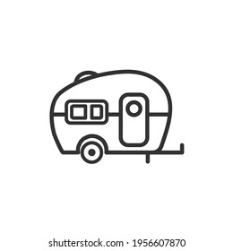 Camper trailer icon. Camper isolate on white background.