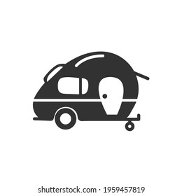 Camper trailer icon. Camper isolate on white background.