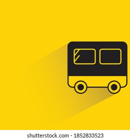 camper trailer with shadow on yellow background