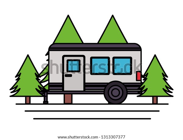 camper trailer\
trees