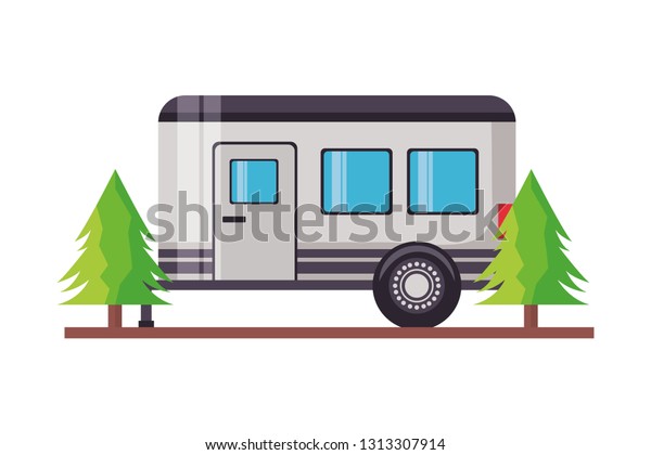 camper trailer\
trees