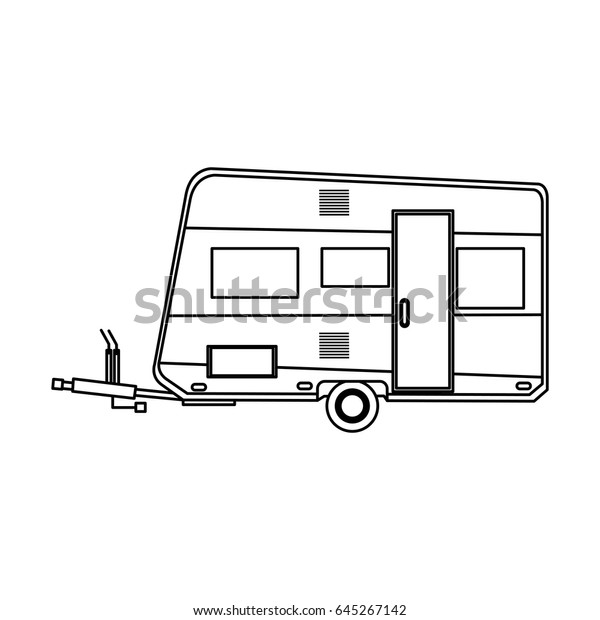 camper trailer\
vacation travel outline\
image