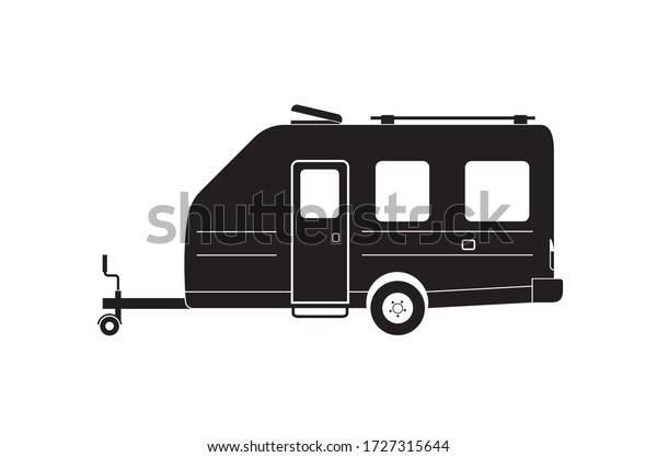 Camper trailer\
vector for artwork and\
design