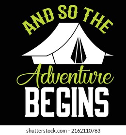 CAMPER TYPOGRAPHY T SHIRT DESIGN