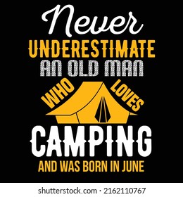 CAMPER TYPOGRAPHY T SHIRT DESIGN
