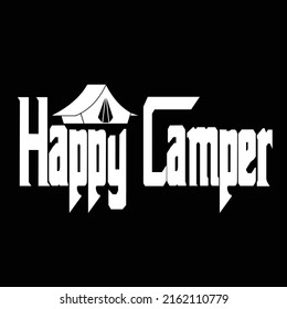 CAMPER TYPOGRAPHY T SHIRT DESIGN