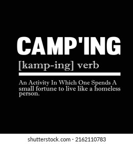 CAMPER TYPOGRAPHY T SHIRT DESIGN