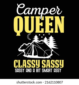CAMPER TYPOGRAPHY T SHIRT DESIGN