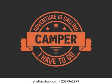 Arte vectorial de tipografía de camper para afiches y camisetas