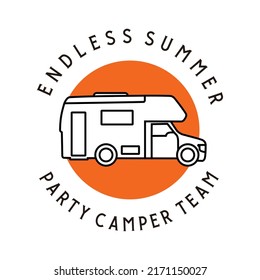 Camper and van car vector image