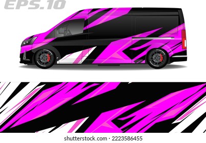 Vector de diseño de envoltura de coche de la camioneta para pegatinas de vinilo para vehículos y lirio de decal para automóviles

