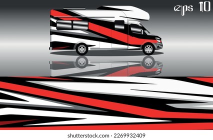 vector de diseño de envoltura de coche de la camioneta