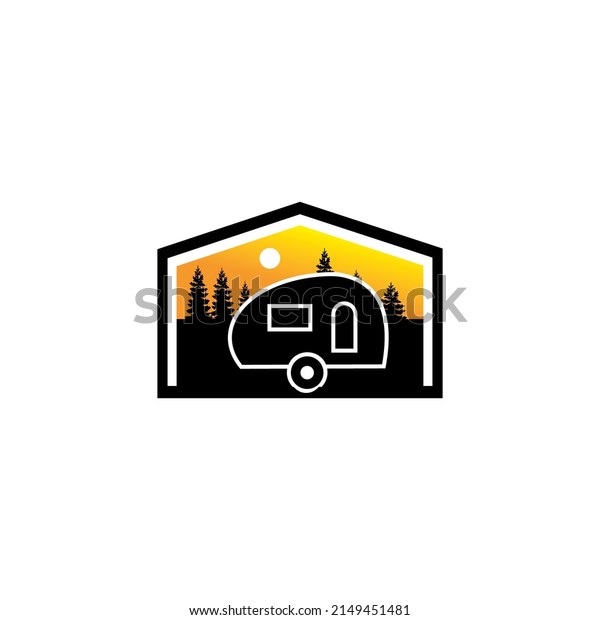 camper van -\
caravan - motor home isolated\
vector