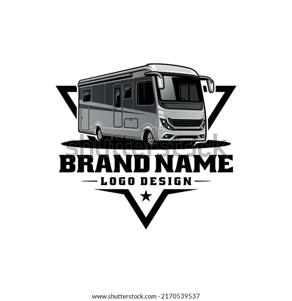camper van - caravan - motor home illustration\
logo vector	