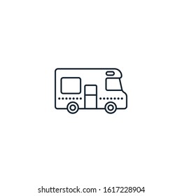 Camper Van creative icon. From Travel icons collection. Isolated Camper Van sign on white background