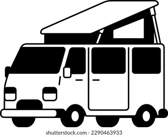 Camper Van Element Semi-Solid Transparent