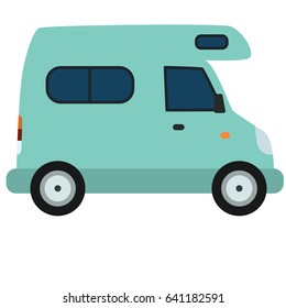 camper van flat icon