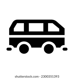 camper van glyph icon illustration vector graphic