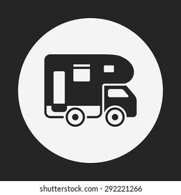 Camper van icon