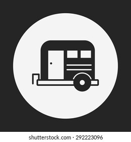 Camper van icon