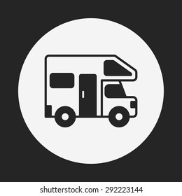 Camper van icon