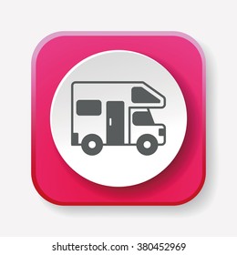 Camper van icon