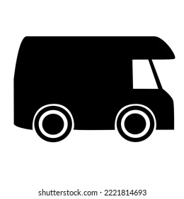 Camper van icon isolated on white background, vector illustration